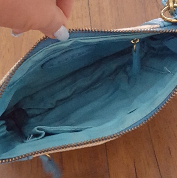 Fossil Blue and Tan Crossbody Bag - Picture 5 of 6